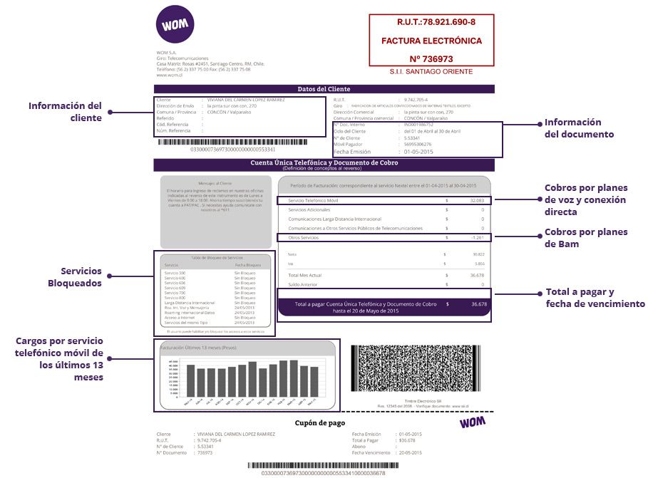 Descargar tu factura de WOM Colombia